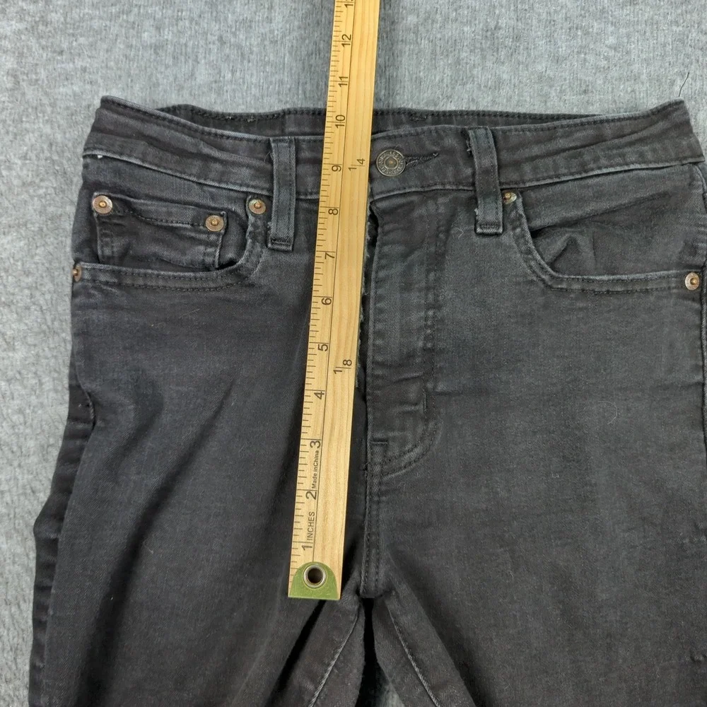 Levis Jeans Womens 29 Black 726‎ Flare Stretch Casual Hippie Boho